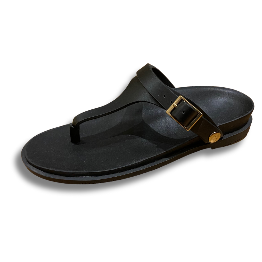 Thong Arch Support Sandals - Black