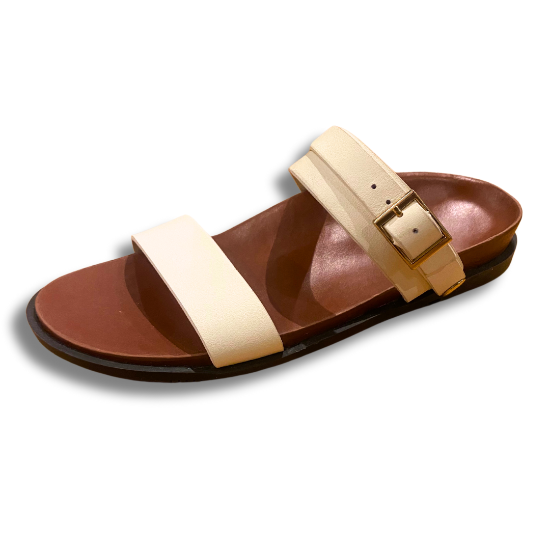 Two strap arch support sandals - Cream