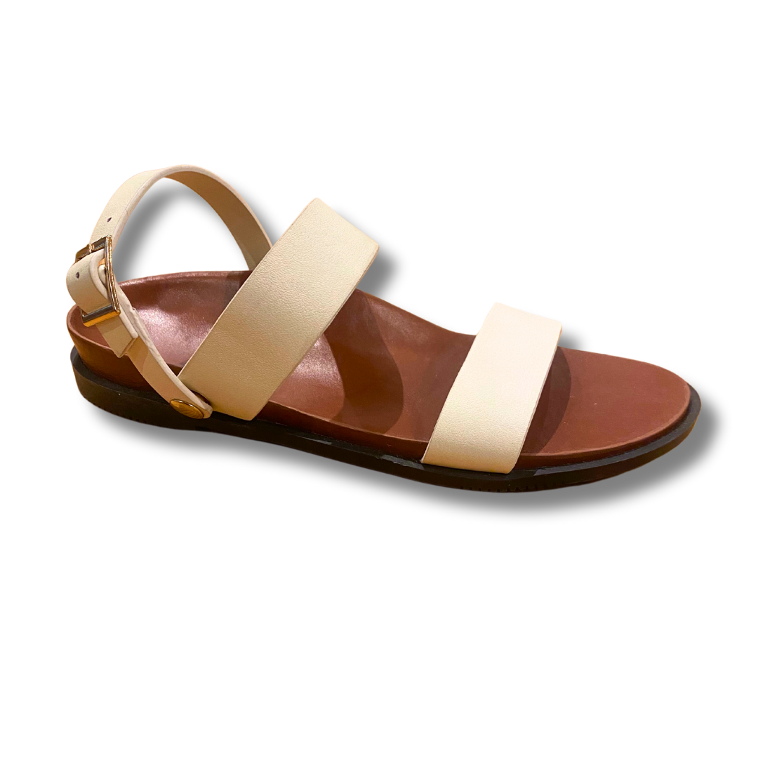 Two strap arch support sandals - Cream