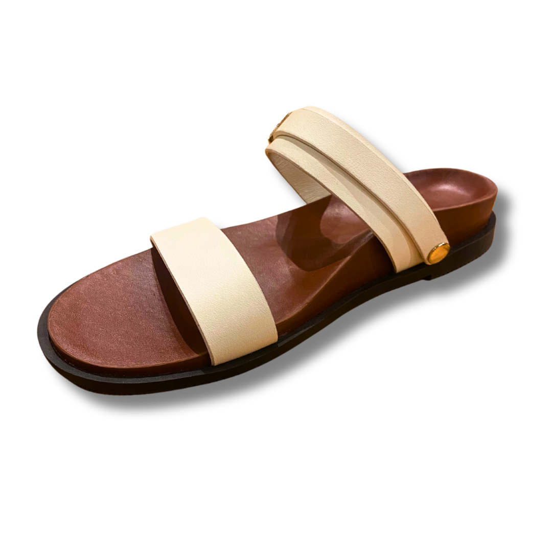 Two strap arch support sandals - Cream