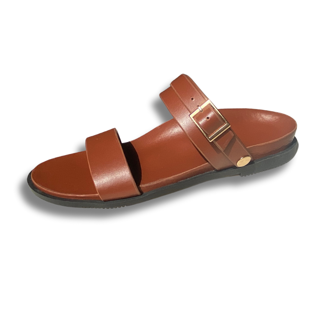 Two strap arch support sandals - Brown