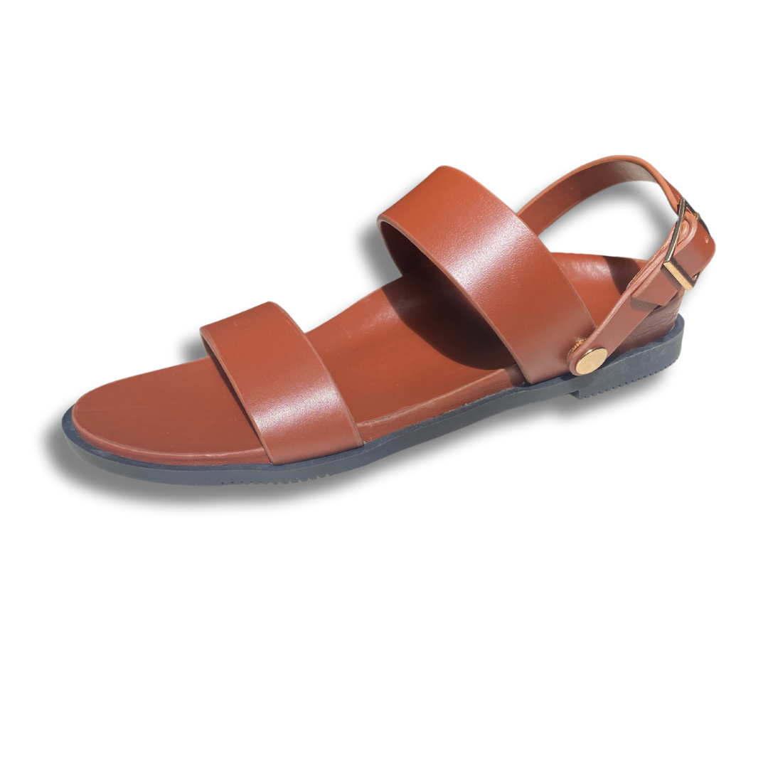 Two strap arch support sandals - Brown