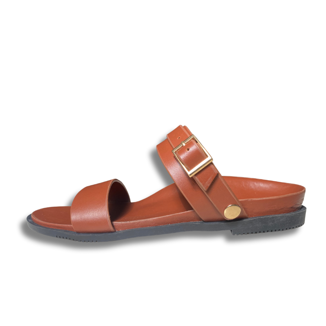 Two strap arch support sandals - Brown